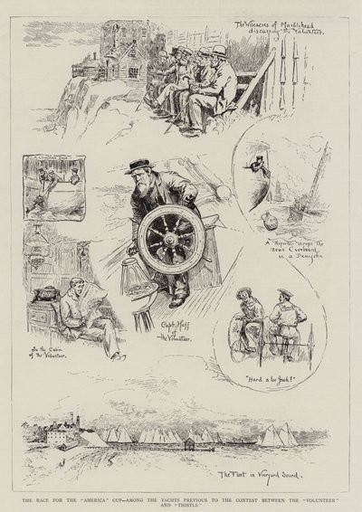 The Race for the America Cup, Among the Yachts Previous to the Contest Between the Volunteer and Thistle by William Allen Rogers